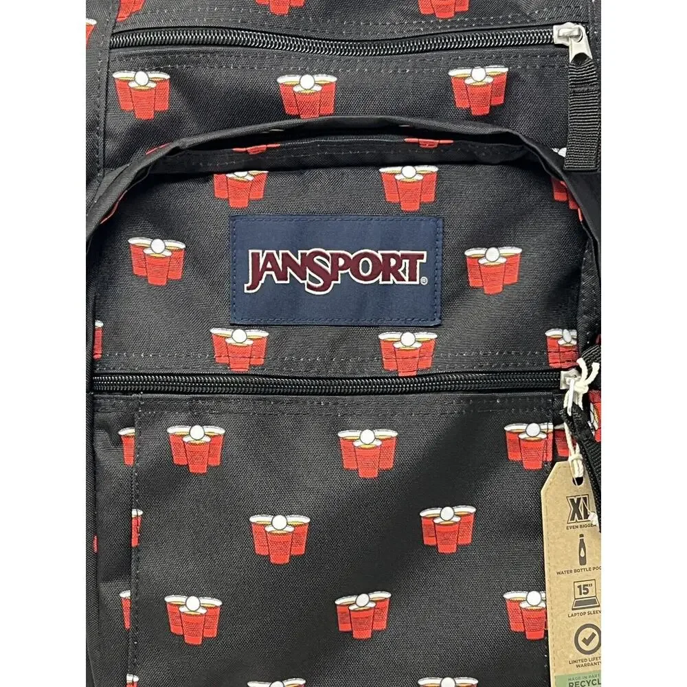 Jansport Beer Pong Backpack BIG STUDENT Red Cup NWT JSOOT15X59J